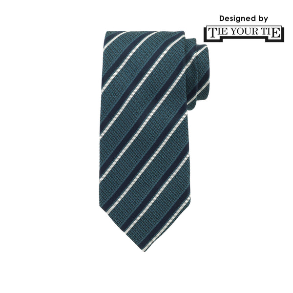 12月コレクション TIE YOUR TIE監修 ハンドメイドネクタイ col.ブルーグリーン