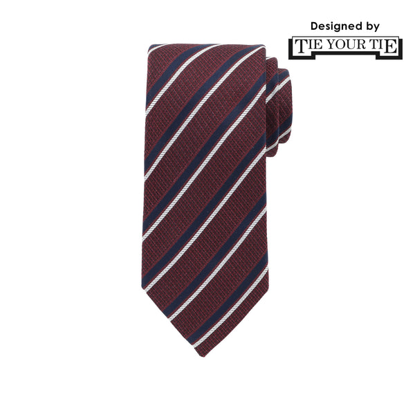 12月コレクション TIE YOUR TIE監修 ハンドメイドネクタイ col.ボルドー