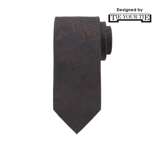 10月コレクション TIE YOUR TIE監修 ハンドメイドネクタイ col.ブラウン