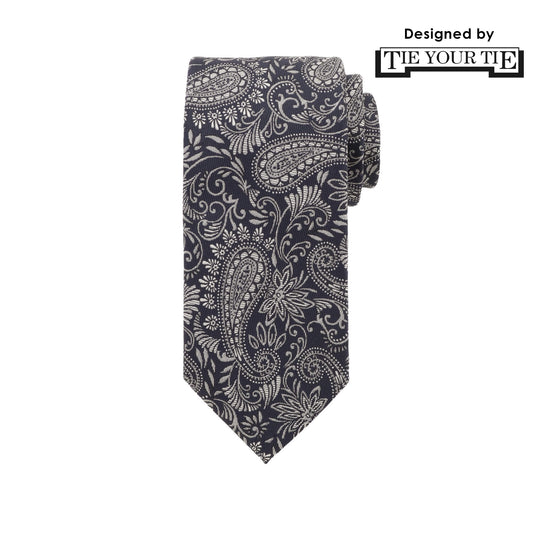 10月コレクション TIE YOUR TIE監修 ハンドメイドネクタイ col.ネイビー