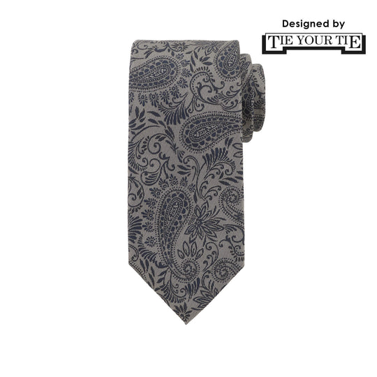 10月コレクション TIE YOUR TIE監修 ハンドメイドネクタイ col.グレー