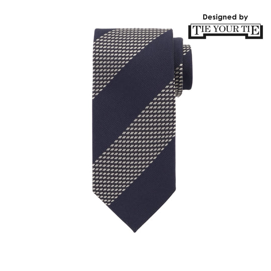 11月コレクション TIE YOUR TIE監修 ハンドメイドネクタイ col.ダークネイビー