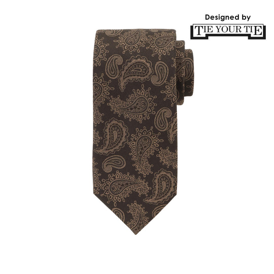 11月コレクション TIE YOUR TIE監修 ハンドメイドネクタイ col.ブラウン