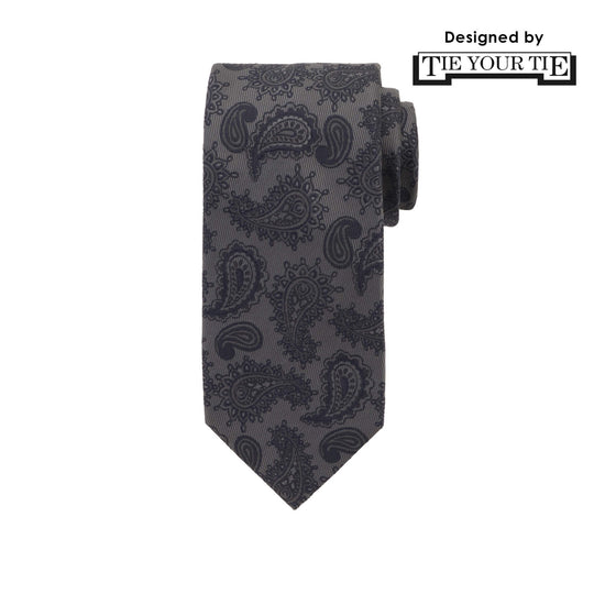 11月コレクション TIE YOUR TIE監修 ハンドメイドネクタイ col.グレー