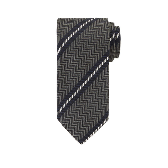 ハンドメイドネクタイ col.グレー×ネイビー