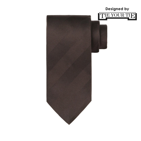 TIE YOUR TIE監修 ハンドメイドネクタイ col.ブラウン