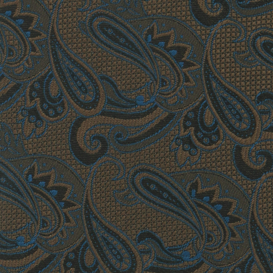 ハンドメイドネクタイ col.：ブラウン ｘ ライトブルー