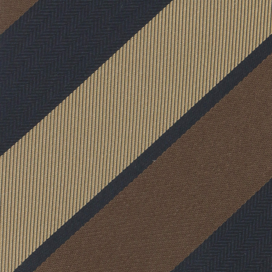TIE YOUR TIE監修 ハンドメイドネクタイ col.ダークネイビー×ブラウン