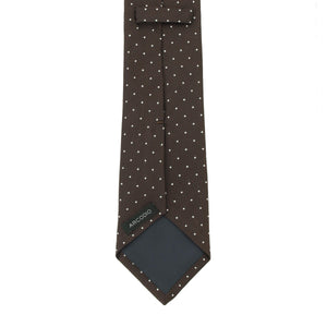 8月コレクション TIE YOUR TIE監修 ハンドメイドネクタイ col.ブラウン