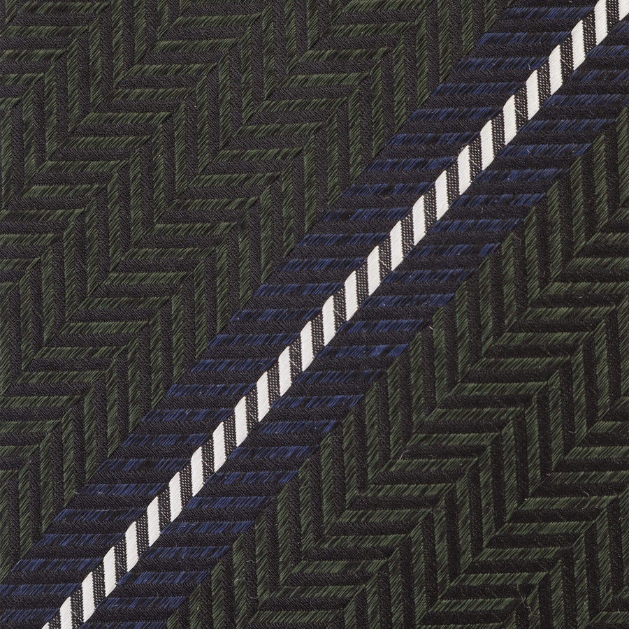 ハンドメイドネクタイ col.深緑×ネイビー