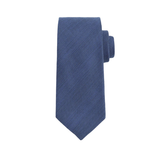 リネンシルク ハンドメイドネクタイ col.ブルー