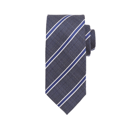 リネンシルク ハンドメイドネクタイ col.ネイビー