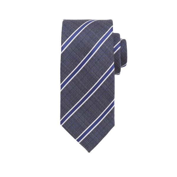 リネンシルク ハンドメイドネクタイ col.ネイビー