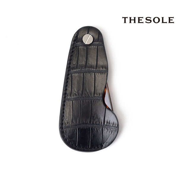 THE SOLE クロコダイルケース 鼈甲シューホーン カラー：ブラック
