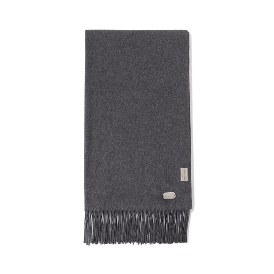 AVLDE シルク100％マフラー col.グレー