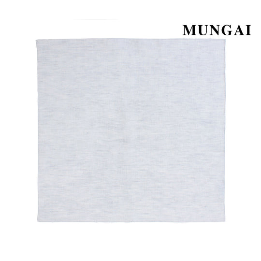 MUNGAI ハンドロールステッチ リネンポケットチーフ col.アッシュグレー