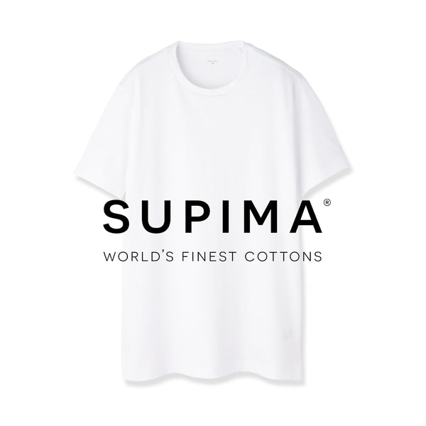 【予約販売】<br>スーピマコットンジャージー Tシャツ ホワイト