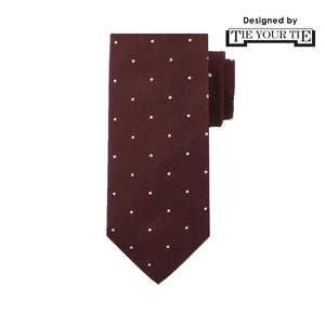 TIE YOUR TIE監修<br>ハンドメイドネクタイ<br>カラー：ボルドー