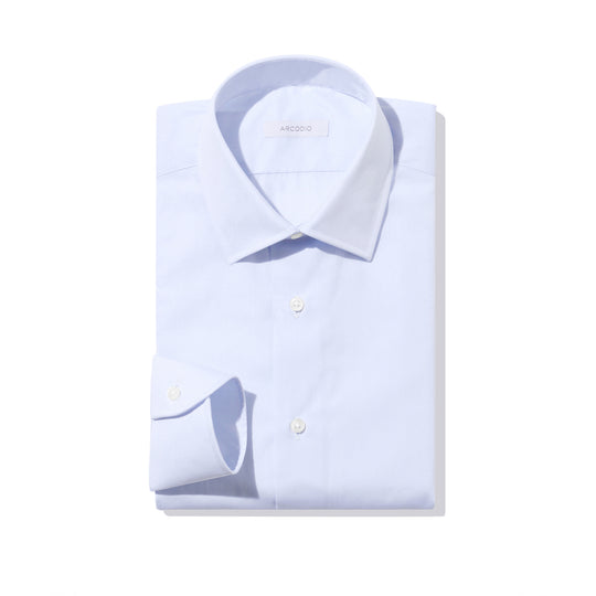 ELMO｜140番手双糸ブロード リンクルレジスタント  col.サックスブルー