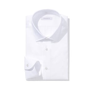 140番手双糸ブロードシャツ（ショートポイントレギュラーカラー）白