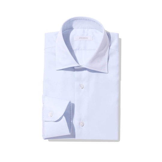 FIDELIO 200番手双糸マイクロツイル サックスブルー_リンクルレジスタント