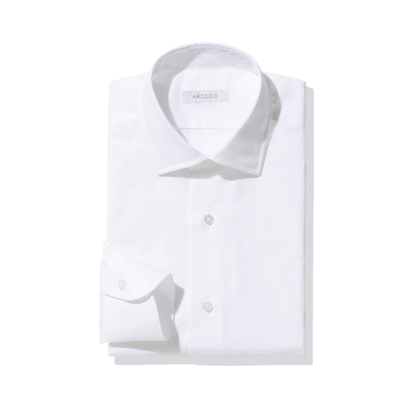 干場義雅監修の3Functionsブロードシャツ（ショートポイントセミワイド）白