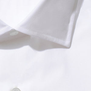 干場義雅監修の3Functionsブロードシャツ白の襟型仕様（ショートポイントセミワイド）